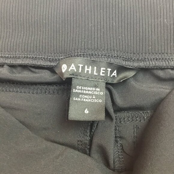 Athleta 4 Zip-Pockets Shorts Black High-Rise Relaxed Fit Shorts Womens 6 - Picture 6 of 7